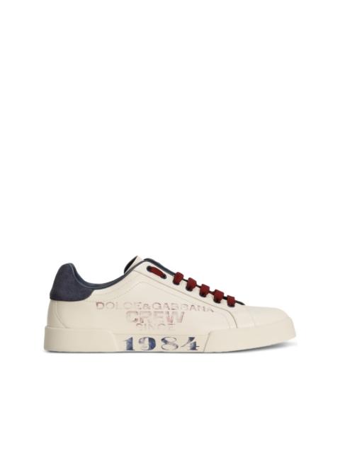 Dolce & Gabbana printed-logo lace-up sneakers