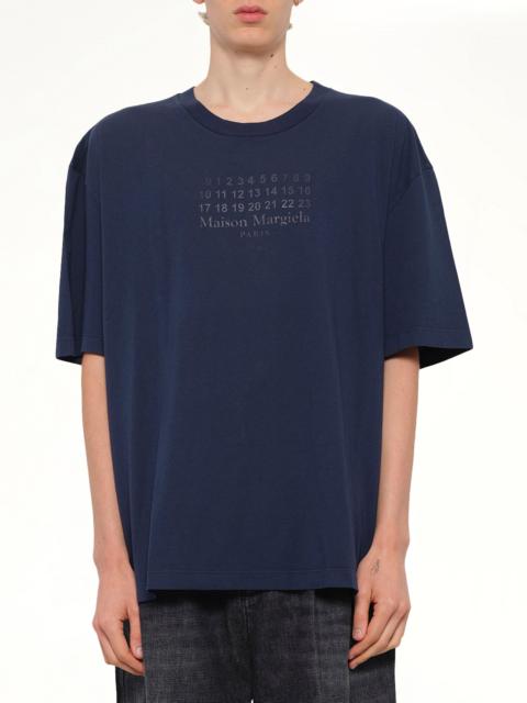 Maison Margiela Maison Margiela Logo T-Shirt in Vintage Blue