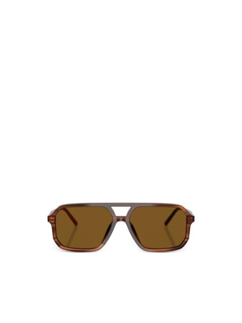 Dolce & Gabbana pilot-frame tortoiseshell sunglasses