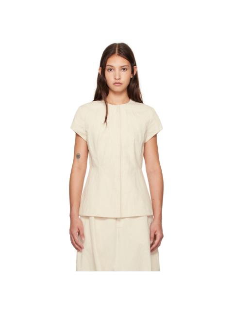 LAUREN MANOOGIAN Off-White New Structure Bodice Blouse