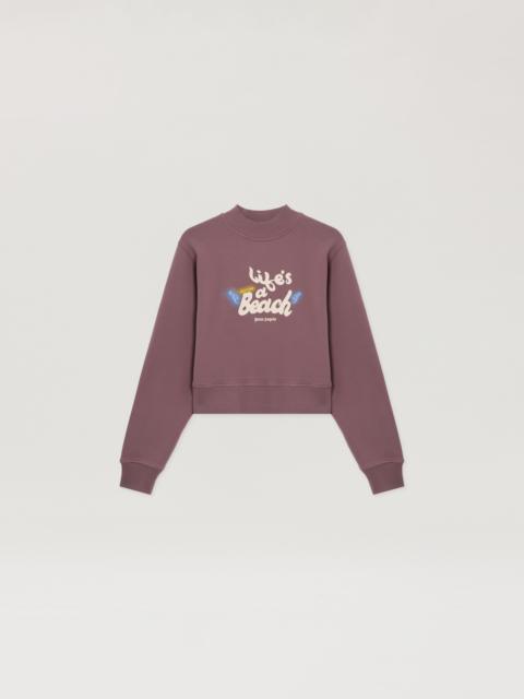 Palm Angels Life's A Beach Cropped Sweatshirt