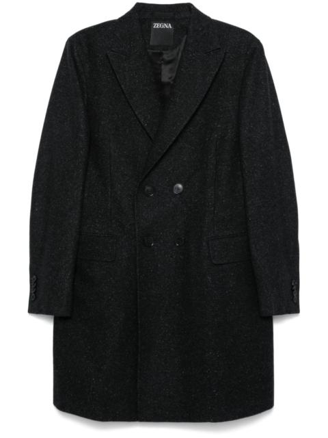 ZEGNA speckle texture coat