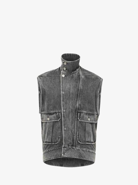 JW Anderson OVERSIZED SLEEVELESS HIGH NECK JACKET