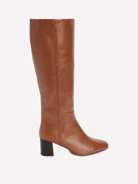 BODEN Seam Detail Knee Boots-Tan Leather