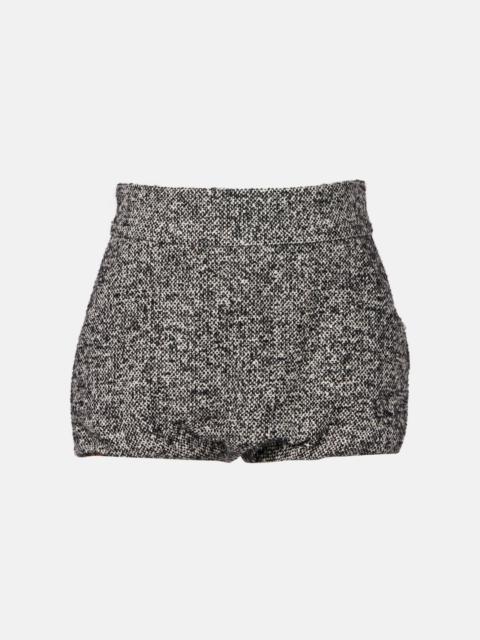 Dolce & Gabbana Wool and silk-blend high-rise shorts
