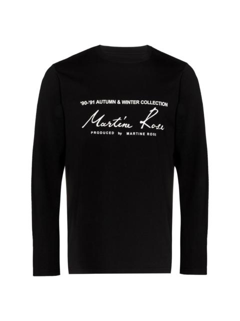 logo-print longsleeved cotton T-shirt