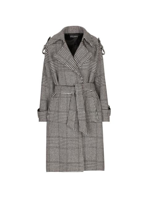 check-pattern coat