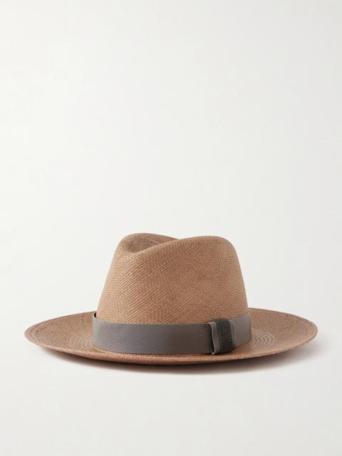 Brunello Cucinelli Embellished Grosgrain-trimmed Straw Hat