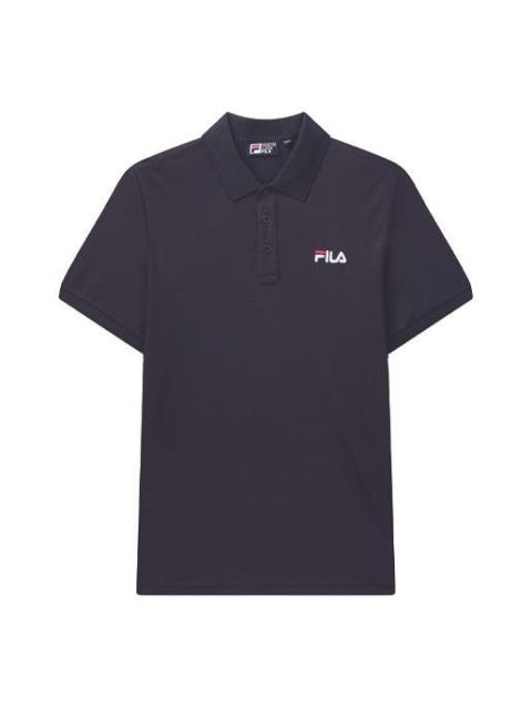 FILA FILA Logo Embroidered Short Sleeve polo Blue F11M028126F-NV