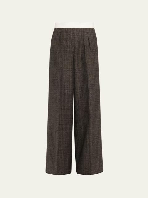 OFFICINE GÉNÉRALE Elia Plaid Italian Wool Trousers