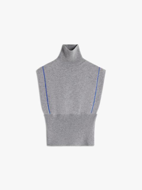 Victoria Beckham Sleeveless Poloneck Jumper in Grey