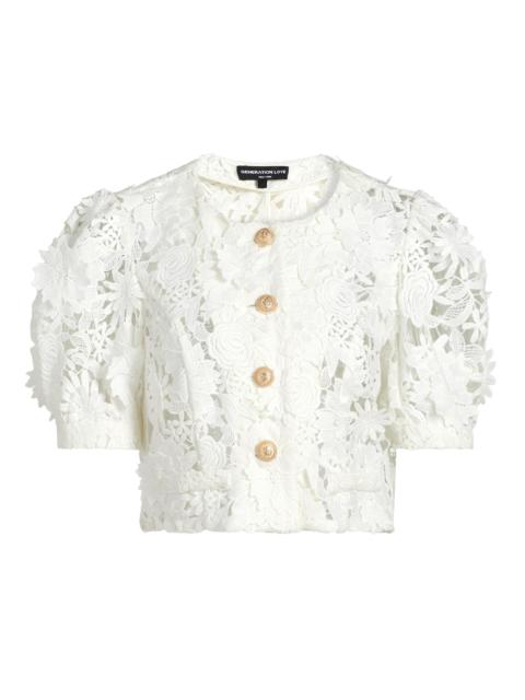 GENERATION LOVE Women's Joanie 3D Lace Jacket - White