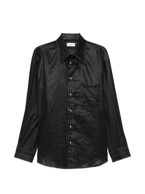 pocket topstitching shirt