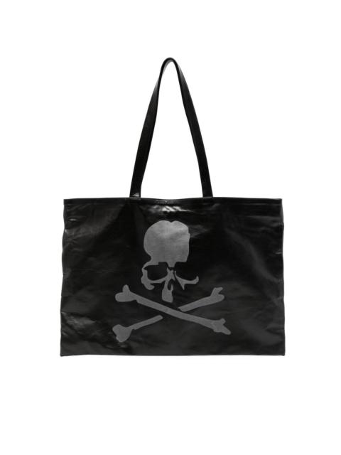 MASTERMIND WORLD skull-print leather tote bag