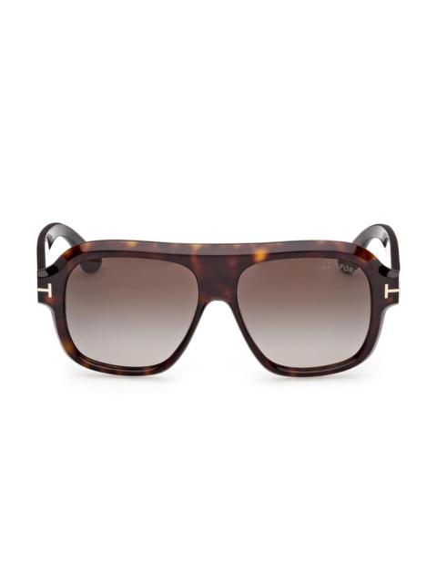 TOM FORD Women's Rhonda-02 56MM Pilot Sunglasses - Brown