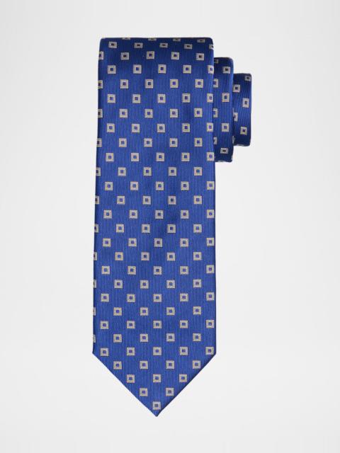 Brioni Men's Woven Square Silk Tie