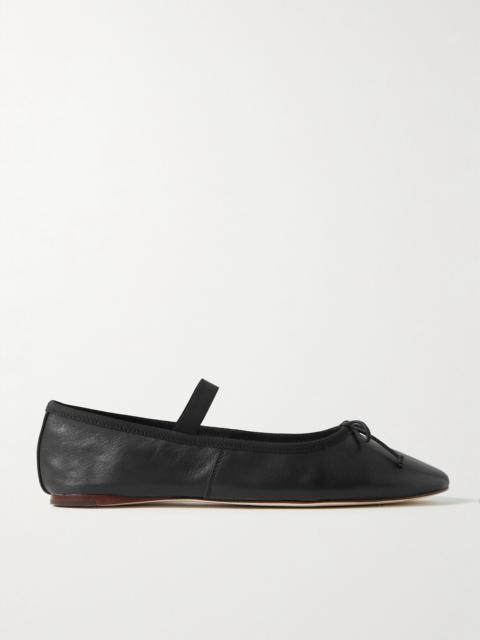 LOEFFLER RANDALL Leonie Bow-embellished Leather Flats