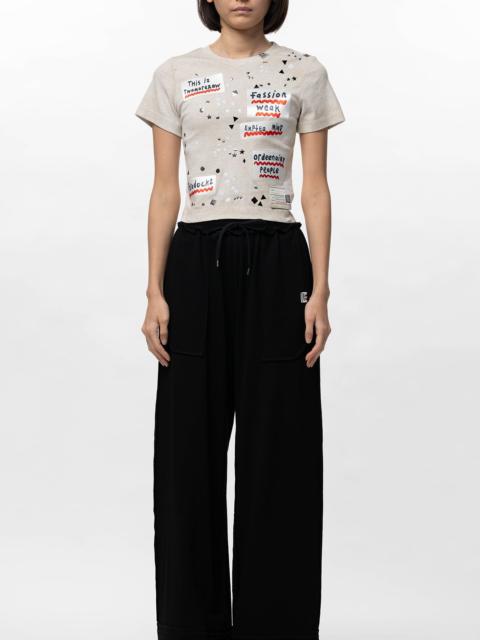 Maison MIHARAYASUHIRO Embellished Sticker Mini T-shirt