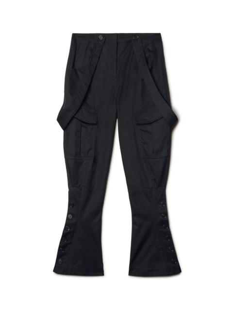 Off-White Black Cotton Straps Cargo Pants