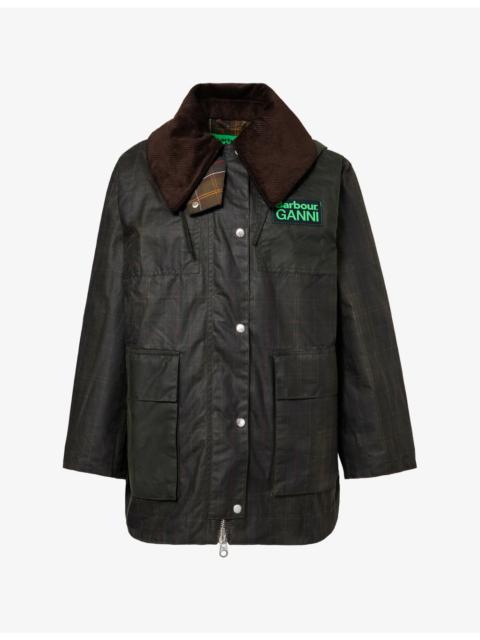 Barbour Barbour x Ganni Hooded Waxed Duffle Cotton Jacket