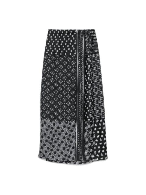 Faliero Sarti geometric-print pareo