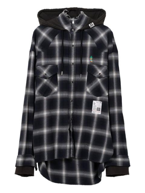 Maison MIHARAYASUHIRO hooded plaid shirt