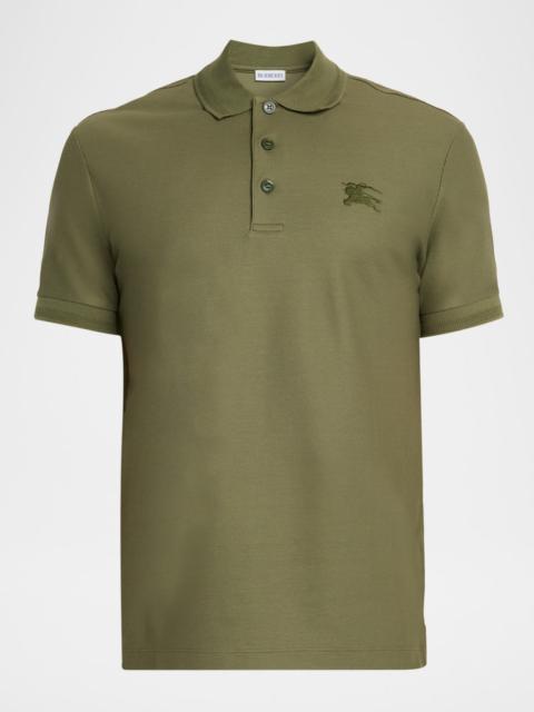 Burberry Men's Cotton Embroidered EKD Polo Shirt