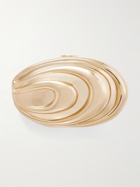 SIMKHAI Inez Gold-tone Clutch