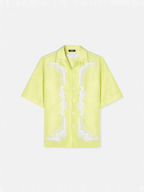 VERSACE Embroidered Duchesse Shirt