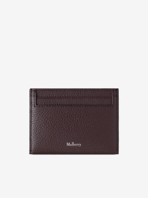 Mulberry logo-print grained-leather card holder