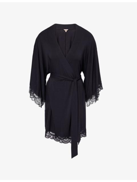 eberjey Mariana Short Stretch-Woven Robe