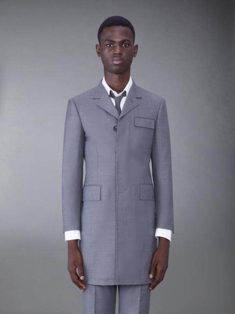 Thom Browne TWILL HIGH ARMHOLE CHESTERFIELD OVERCOAT