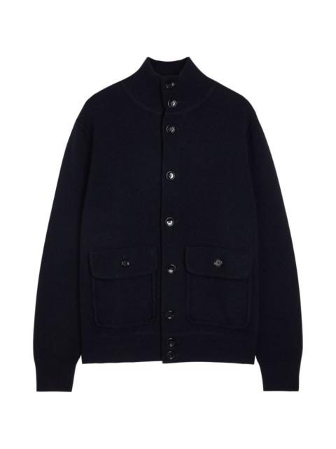 Allude button patch pocket jacket
