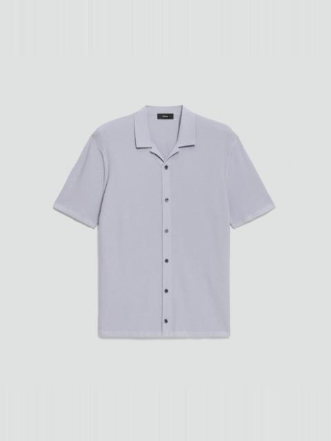 Theory Short-Sleeve Button-Up Shirt in Light Bilen