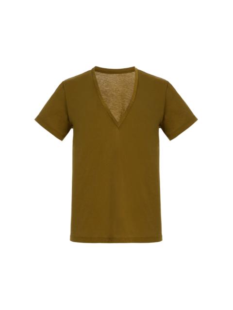 Another Tomorrow Exclusive Cotton T-Shirt green