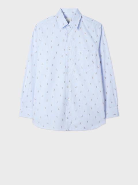 Paul Smith Pale Blue 'Little Rabbit' Fil Coupé Shirt