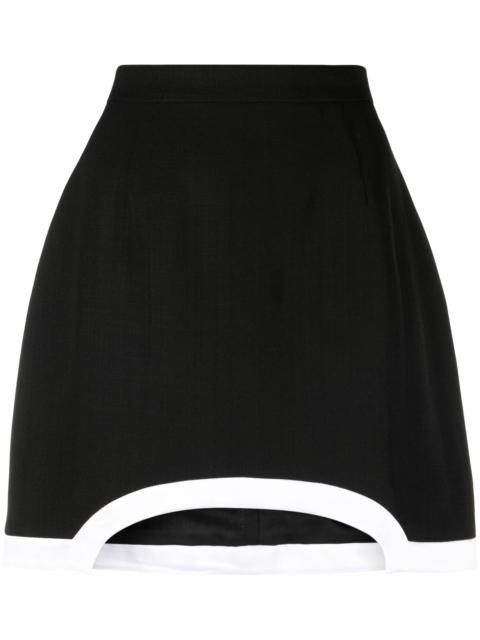 CASABLANCA cut-out contrast-trim mini skirt