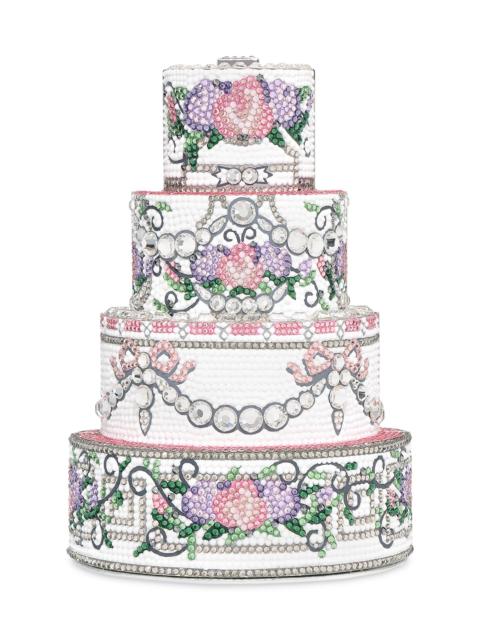 JUDITH LEIBER Women's Tiered Cake Embellished Clutch - White Multi