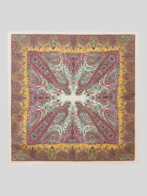Etro SILK POCKET SQUARE WITH MACRO PAISLEYS