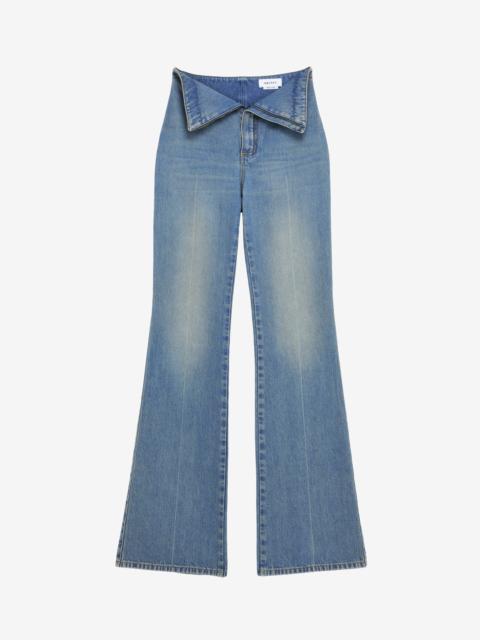 Alexander McQueen Fold Over Waist Jeans