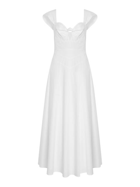 Magnolia Cotton-Blend Maxi Dress white