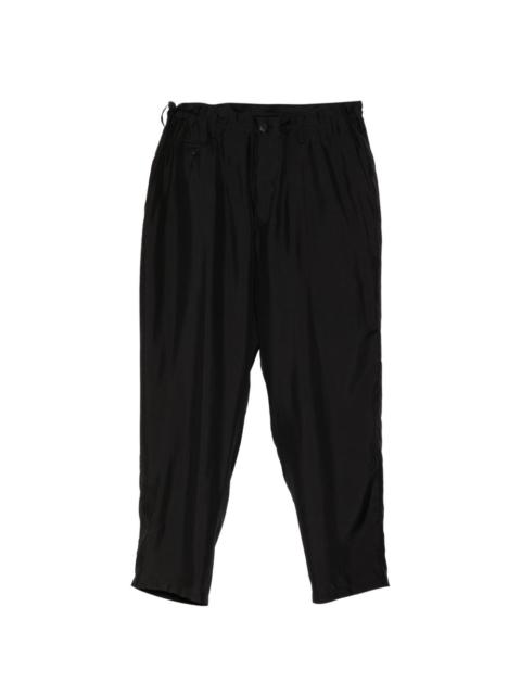 Yohji Yamamoto elasticated-waistband tapered trousers