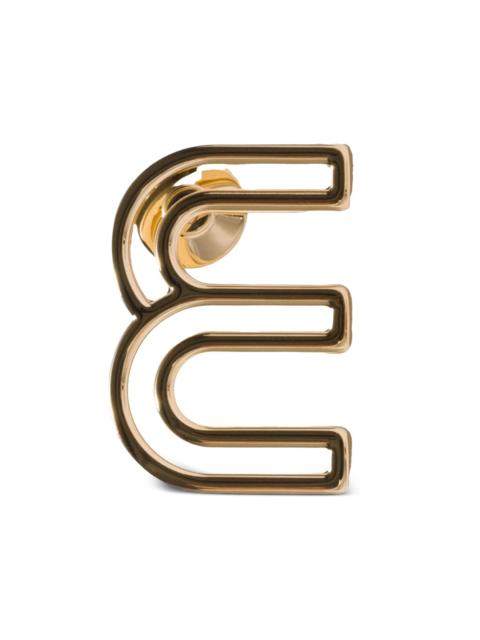 Miu Miu metal logo brooch