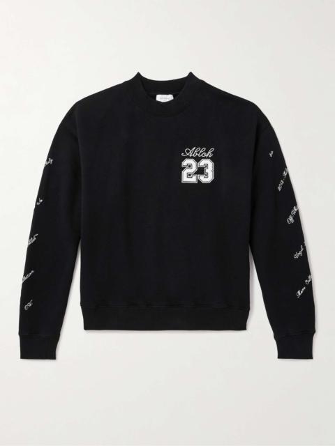 Off-White Logo-Embroidered Cotton-Jersey Sweatshirt