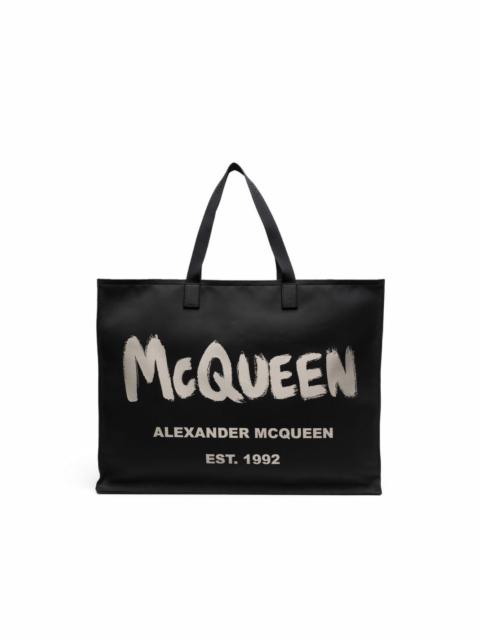 Alexander McQueen Graffiti logo tote
