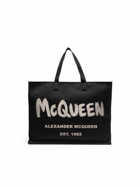 Alexander McQueen Graffiti logo tote