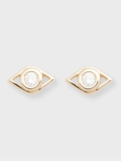 SYDNEY EVAN 14k Diamond Evil Eye Stud Earring, Single