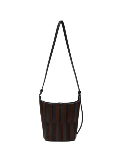 Proenza Schouler Black & Brown Mini Intarsia Bucket Tote