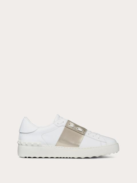 Valentino OPEN SNEAKER WITH METALLIC STRIPE