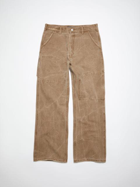 Acne Studios Patch canvas trousers - Toffee brown